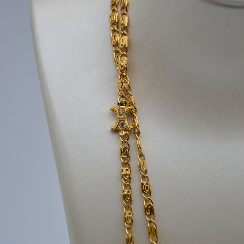 Celine Triomphe Strass Chain