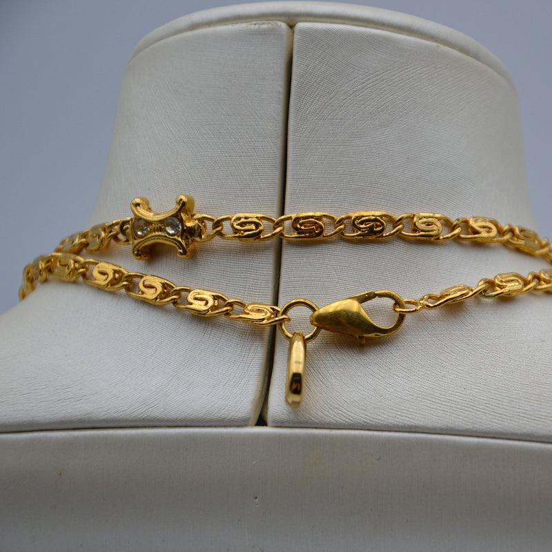Celine Triomphe Strass Chain