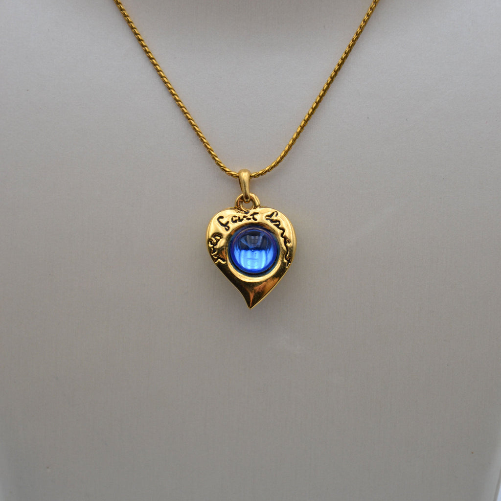 Yves Saint Laurent Collier Cœur Réversible Vintage