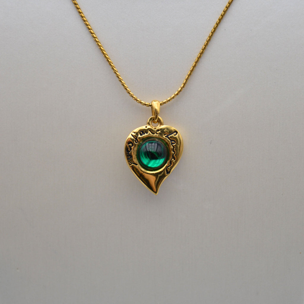 Yves Saint Laurent Collier Cœur Réversible Vintage