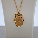 Christian Dior Collier Médaillon Nœud & Perle Vintage