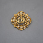 Christian Dior Vintage Baroque Cd Monogram Brooch