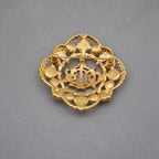 Christian Dior Vintage Baroque Cd Monogram Brooch