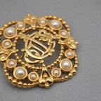 Christian Dior Vintage Baroque Cd Monogram Brooch