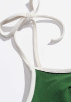 Top de bikini tipo bralette Baya - Verde