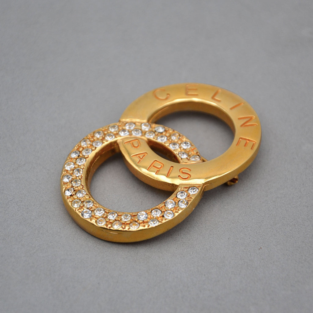 Céline Vintage Intertwined Rings Brooch