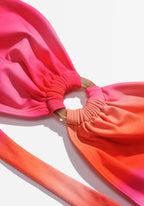 Top de bikini bandeau Amber - Estampado