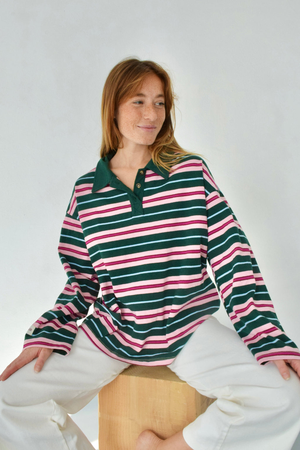 Filipa Polo Green and Pink