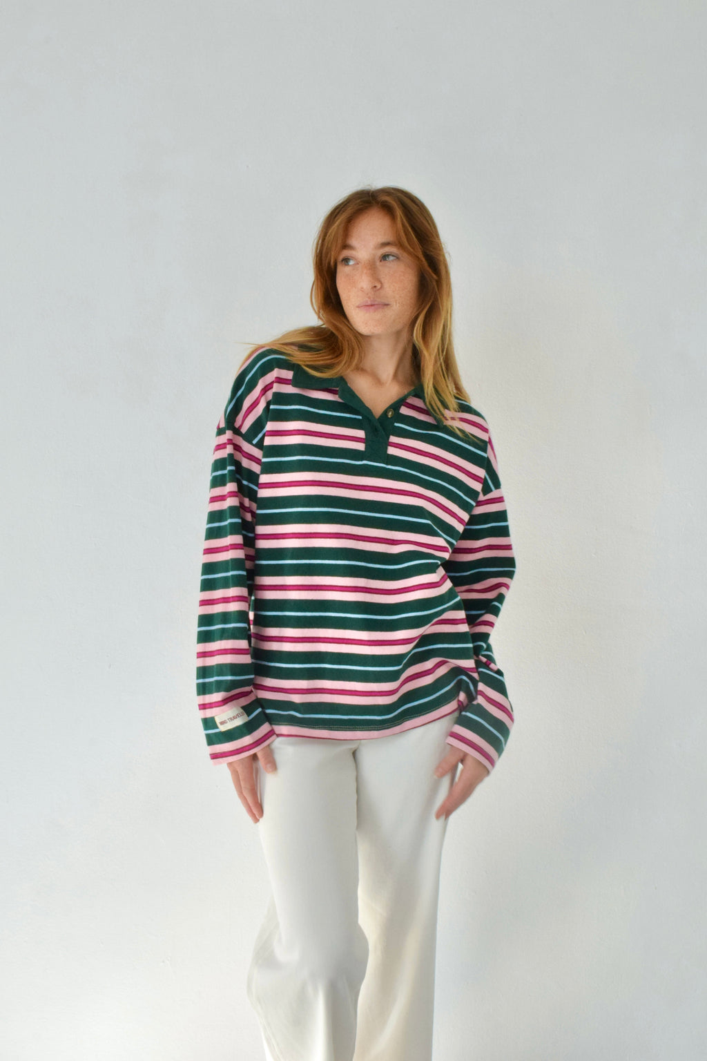 Filipa Polo Green and Pink