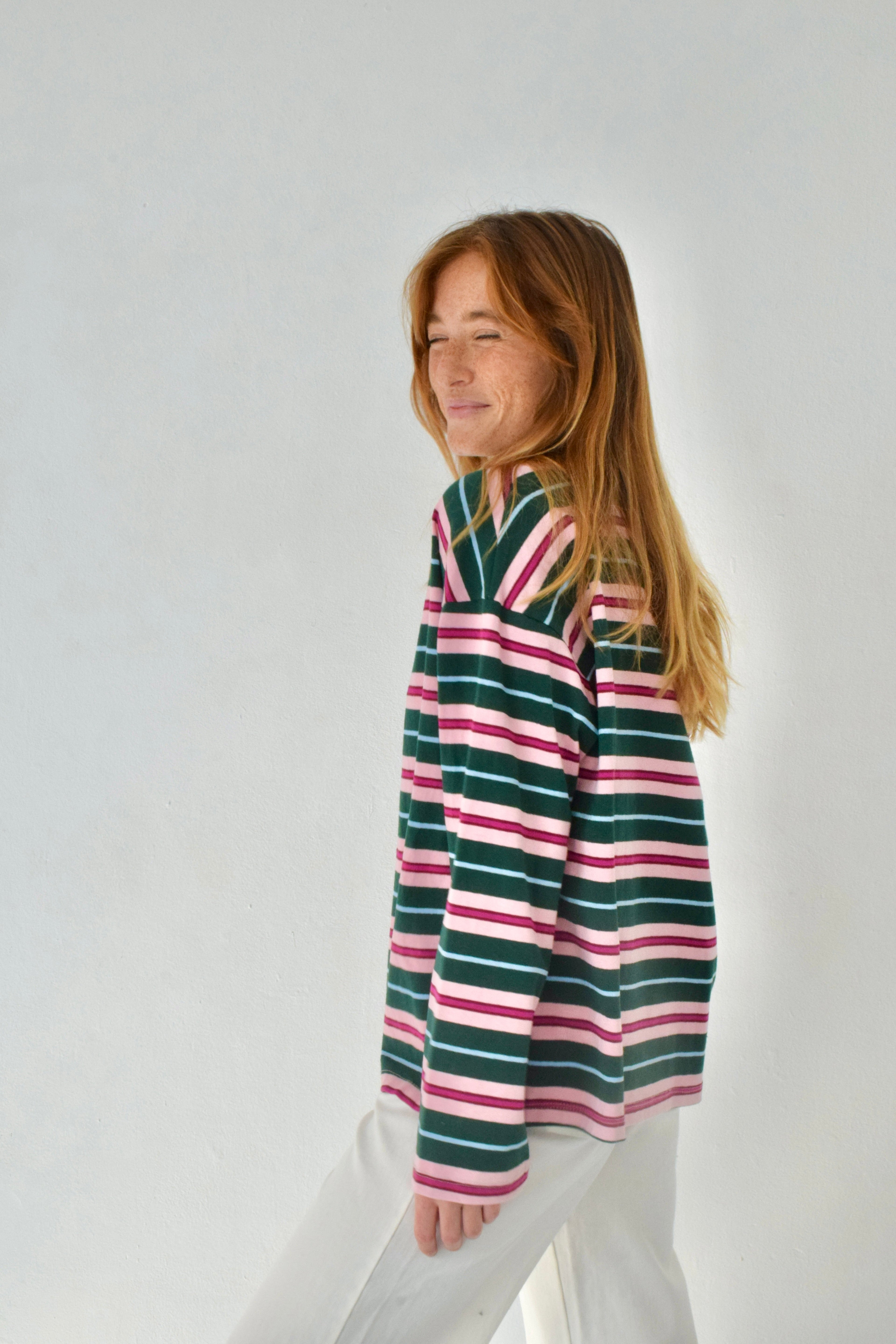 Filipa Polo Green and Pink