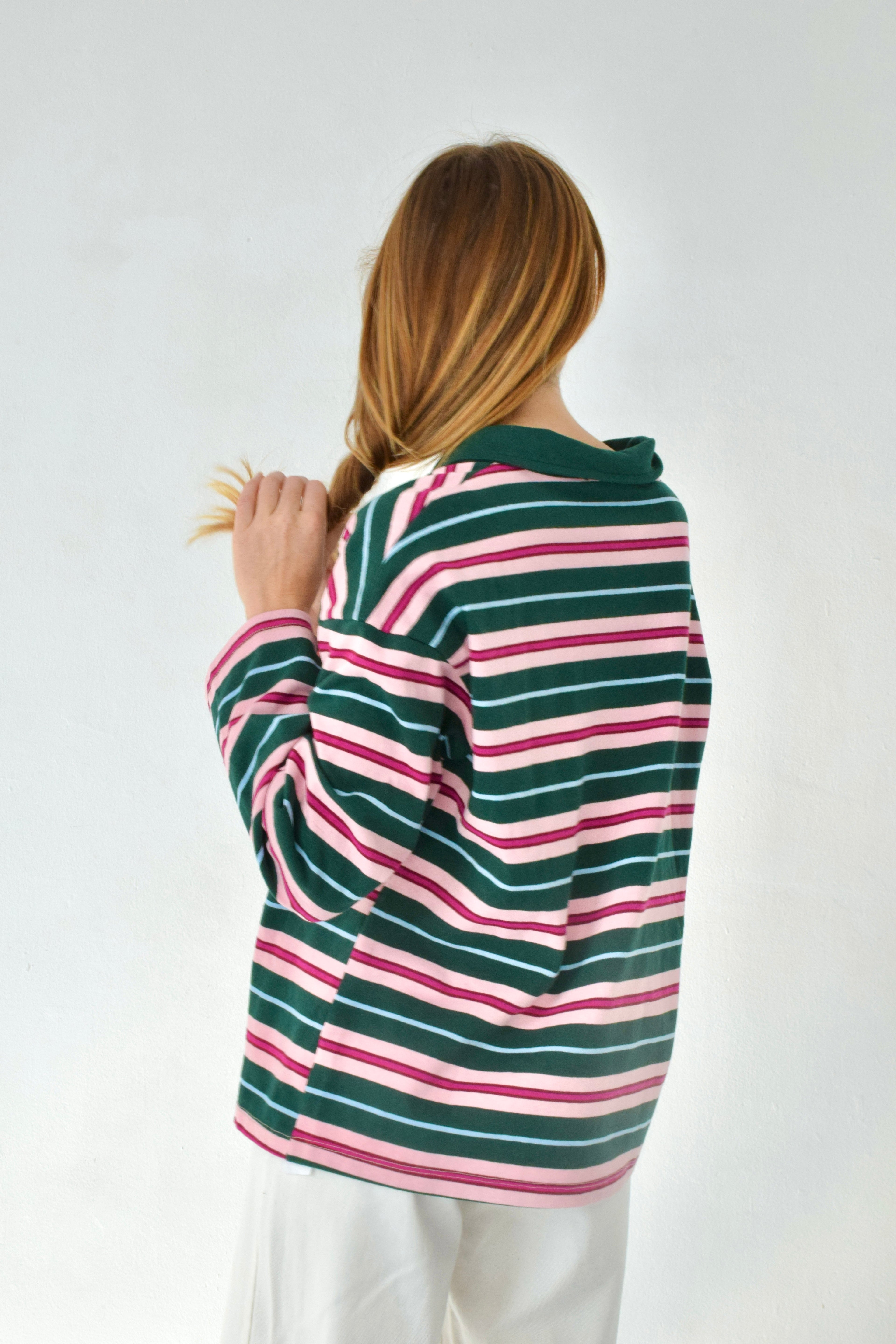 Filipa Polo Green and Pink