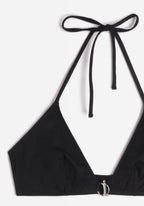 Top de bikini de triángulo Amaretto - Negro