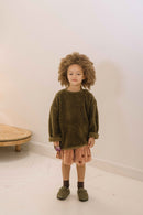 Falda Samba Terciopelo Rosa Manzana