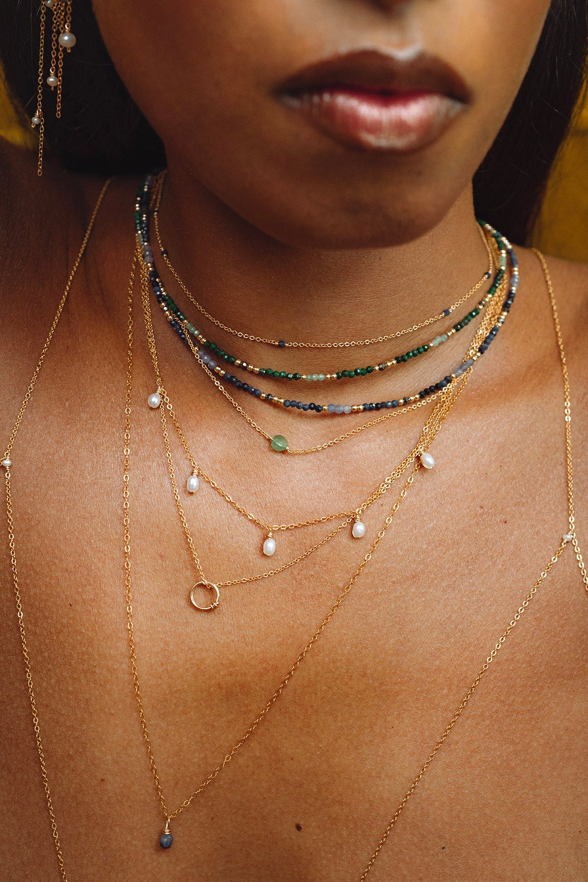 Collier-Bracelet Double Queen - Azur