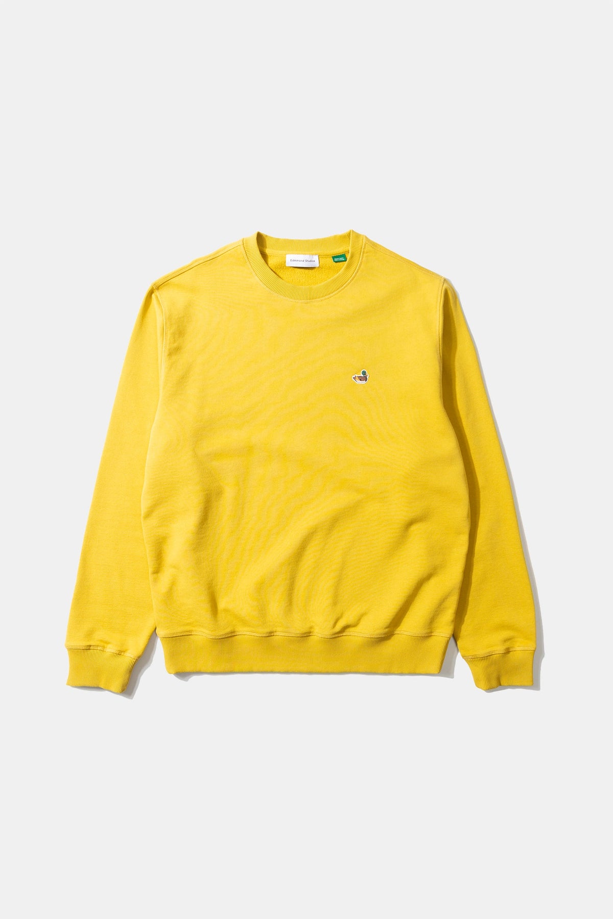 Sudadera Lisa Parche Pato Mostaza