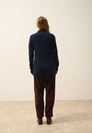 Pull Col Roulé Boutonné - Dundee - Navy