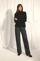 Pull Col Roulé Boutonné - Dundee - Noir