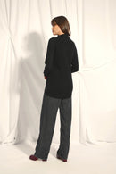 Pull Col Roulé Boutonné - Dundee - Noir