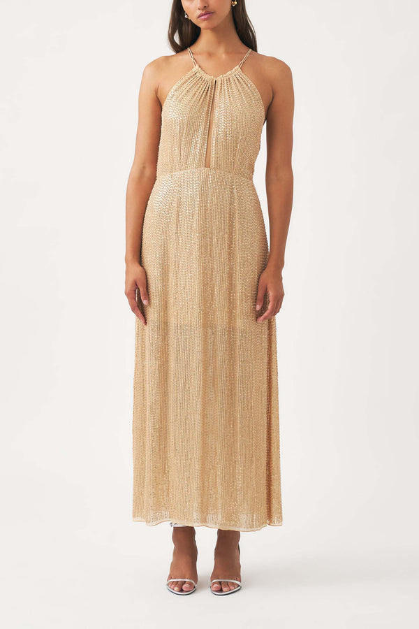 Dune Long Dress - Nude