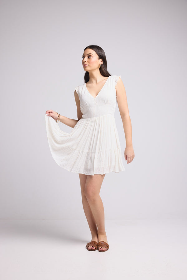 Robe Courte - Dusty - Blanc
