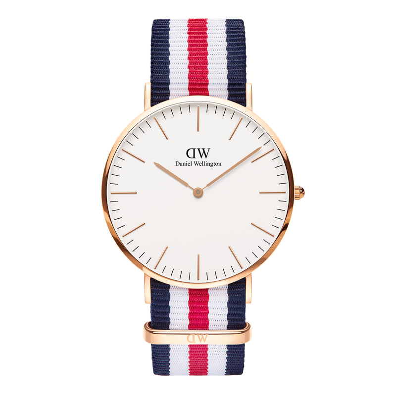 Montre Classic Canterbury Rose Gold White