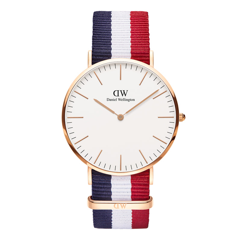 Reloj clásico Cambridge de oro rosa blanco
