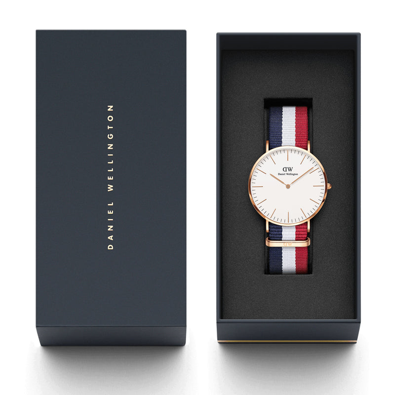 Reloj clásico Cambridge de oro rosa blanco