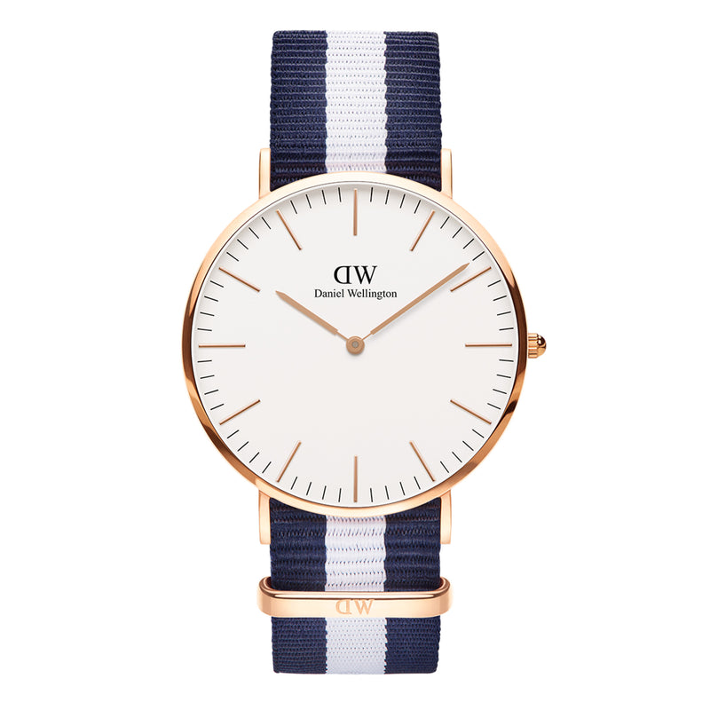 Classic Glasgow White Rose Gold Watch