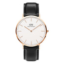 Classic Sheffield White Rose Gold Watch