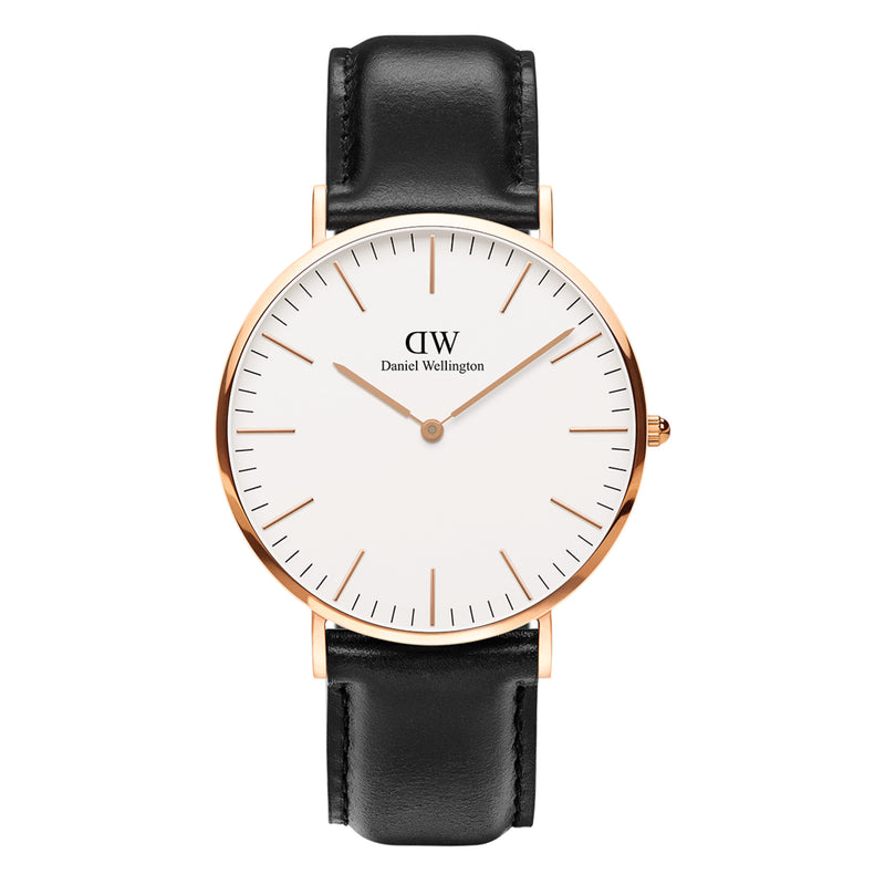 Classic Sheffield White Rose Gold Watch