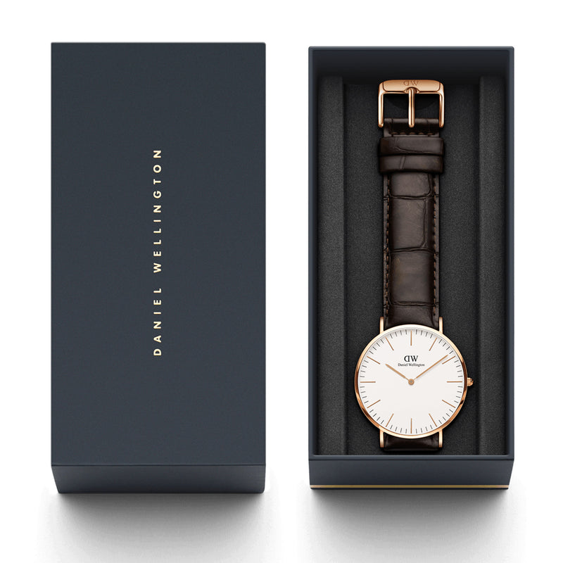 Reloj clásico York oro rosa blanco
