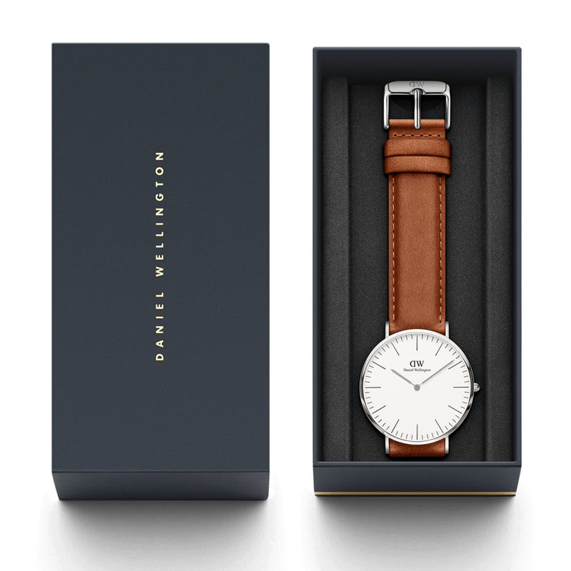 Reloj clásico Durham blanco
