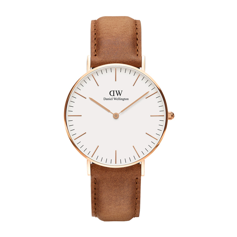 Reloj clásico Durham de oro rosa blanco