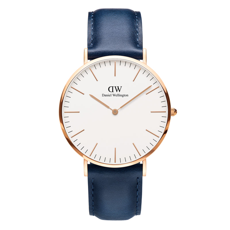 Reloj clásico Somerset de oro rosa y blanco