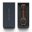 Classic Bristol Black Rose Gold Watch