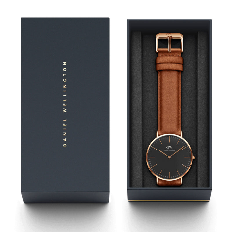 Montre Classic Durham Rose Gold Black