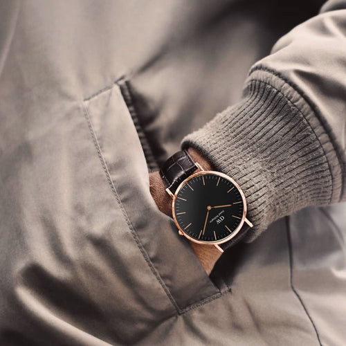 Montre Classic York Black Rose Gold