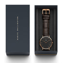Classic York Black Rose Gold Watch