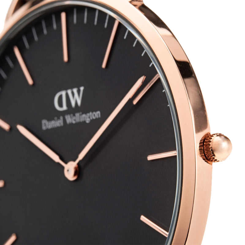 Classic Reading Black Rose Gold Watch