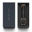 Classic Reading Black Rose Gold Watch