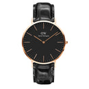 Classic Reading Black Rose Gold Watch