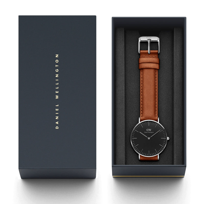 Reloj clásico Durham negro