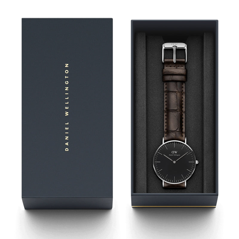 Reloj clásico York negro