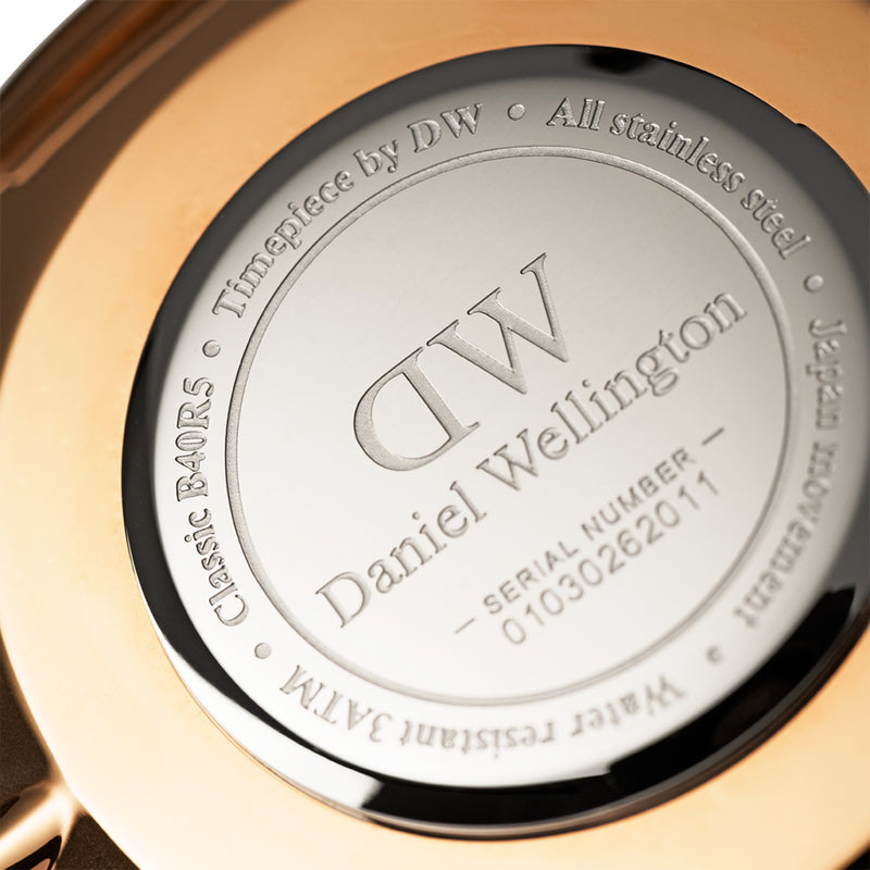 Classic Sheffield Black Rose Gold Watch