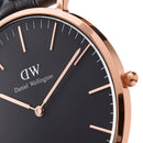 Classic Sheffield Black Rose Gold Watch