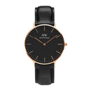 Classic Sheffield Black Rose Gold Watch