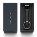 Reloj clásico Sheffield negro plateado