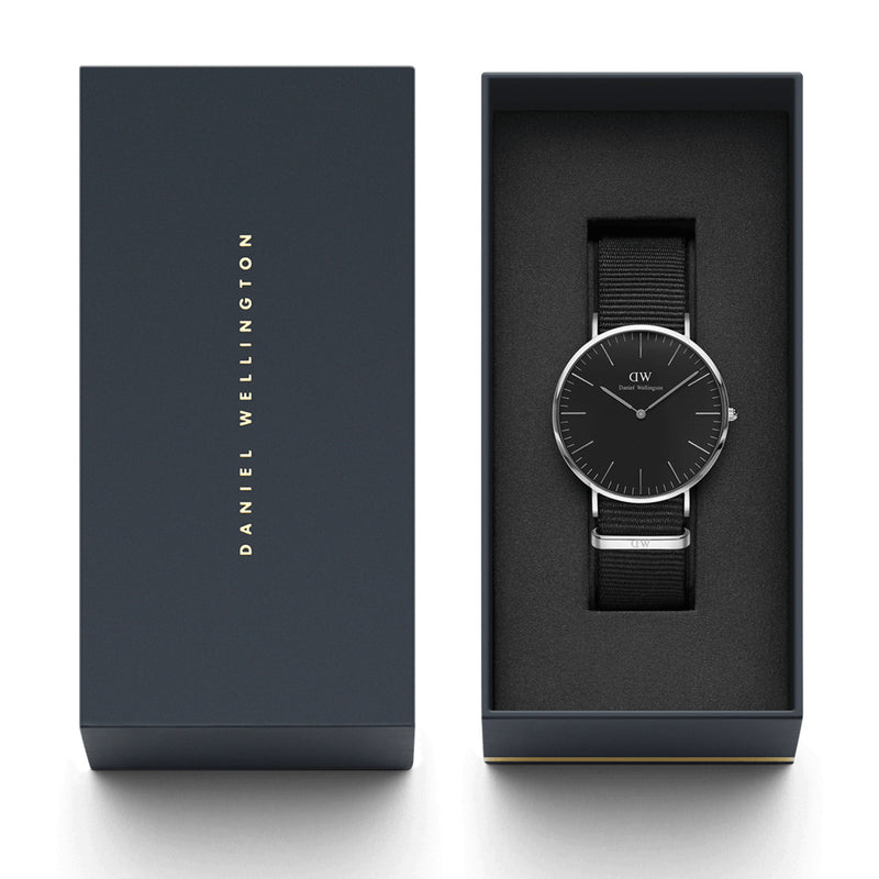 Classic Cornwall Black Silver Watch