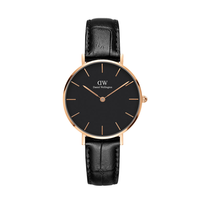 Reloj Petite Reading en oro rosa negro