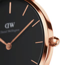 Reloj pequeño Sheffield negro dorado rosa